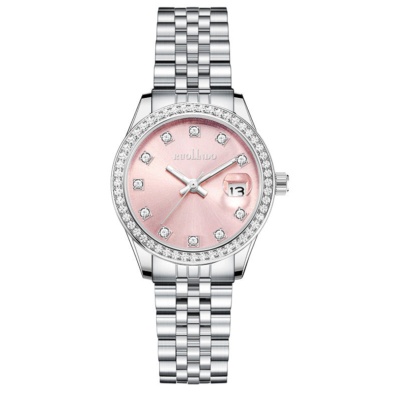 Elegant Women's Calendar Watch With Timeless Minimalism