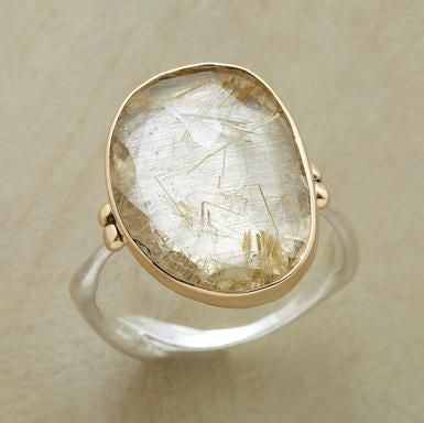 Vintage White Glass Silver Ring