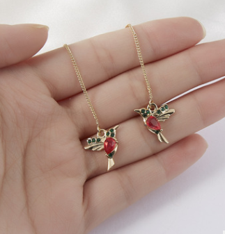 Rinhoo Hummingbird Necklace & Earings