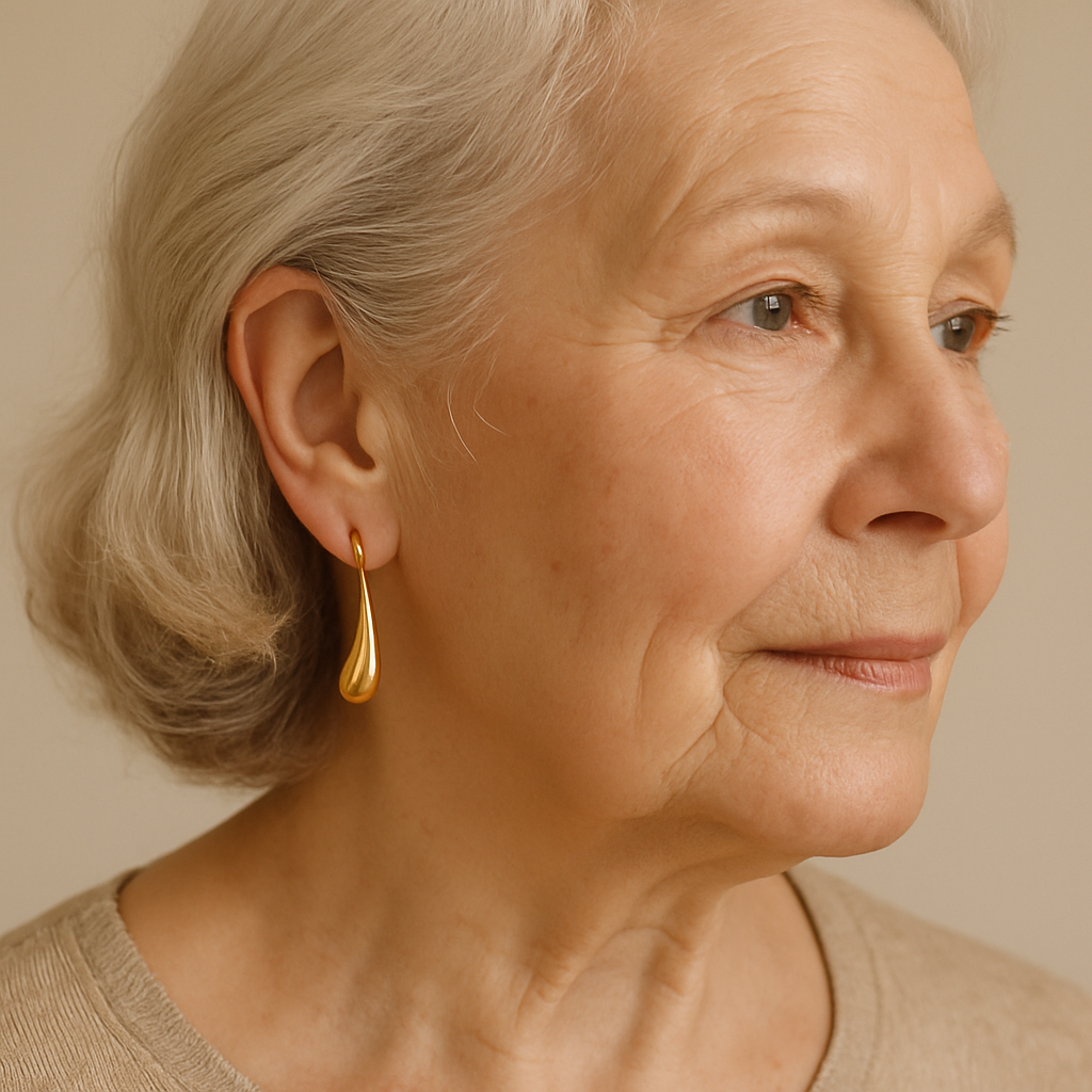 Vintage zlaté náušnice „Drop“