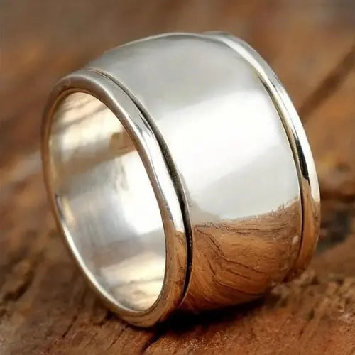 Classic Wide Silver Band Ring