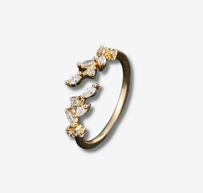 Georgia | Gold Ring with Open Zirconium
