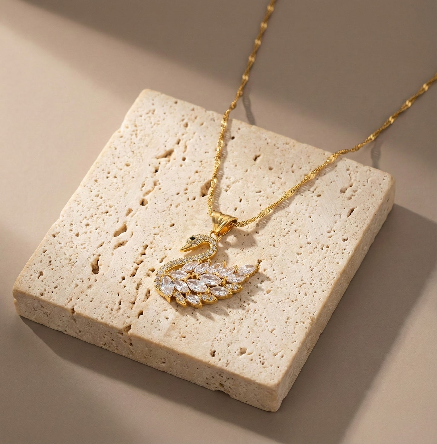 Swan of Eternal Grace Pendant Necklace