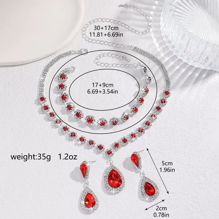 Three-Piece Floral Diamond Jewelry Set