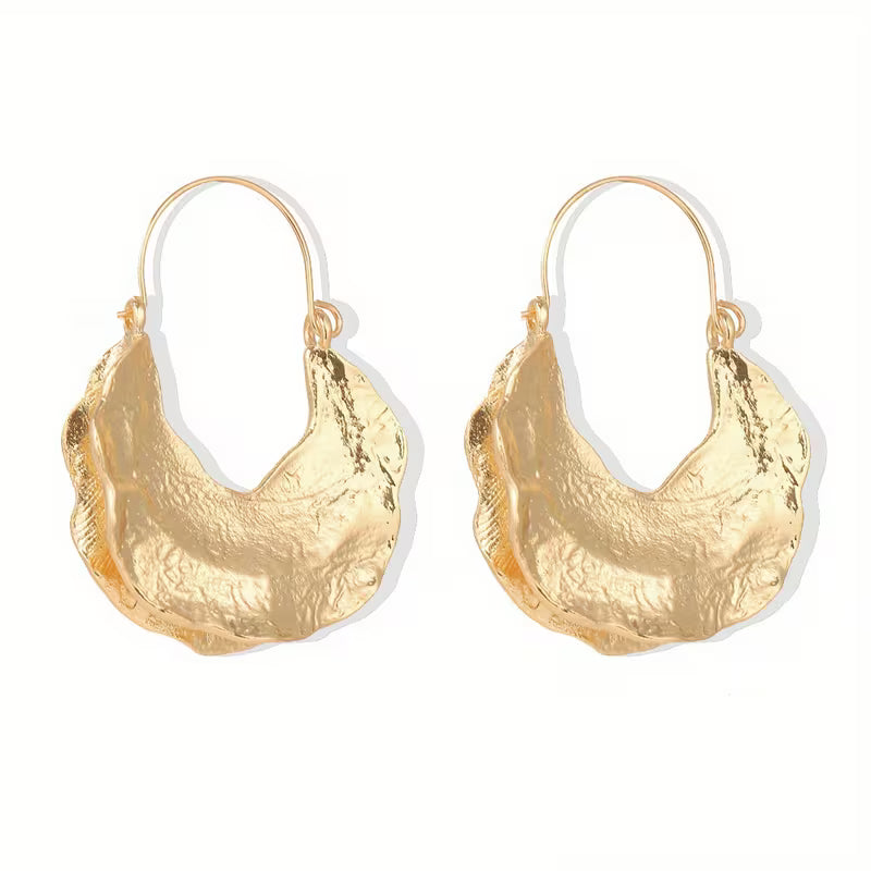 Golden Silvery Waterdrop Earrings