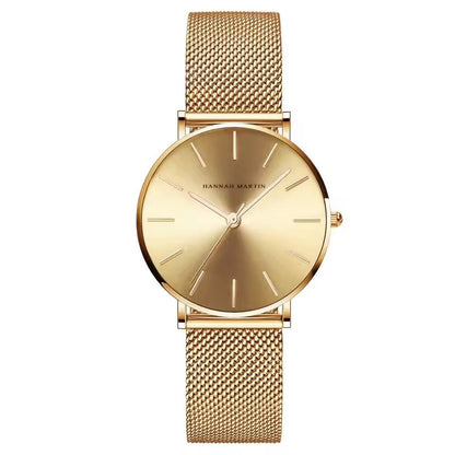 Elegant Rose Gold Wristwatch Featuring Quartz Movement