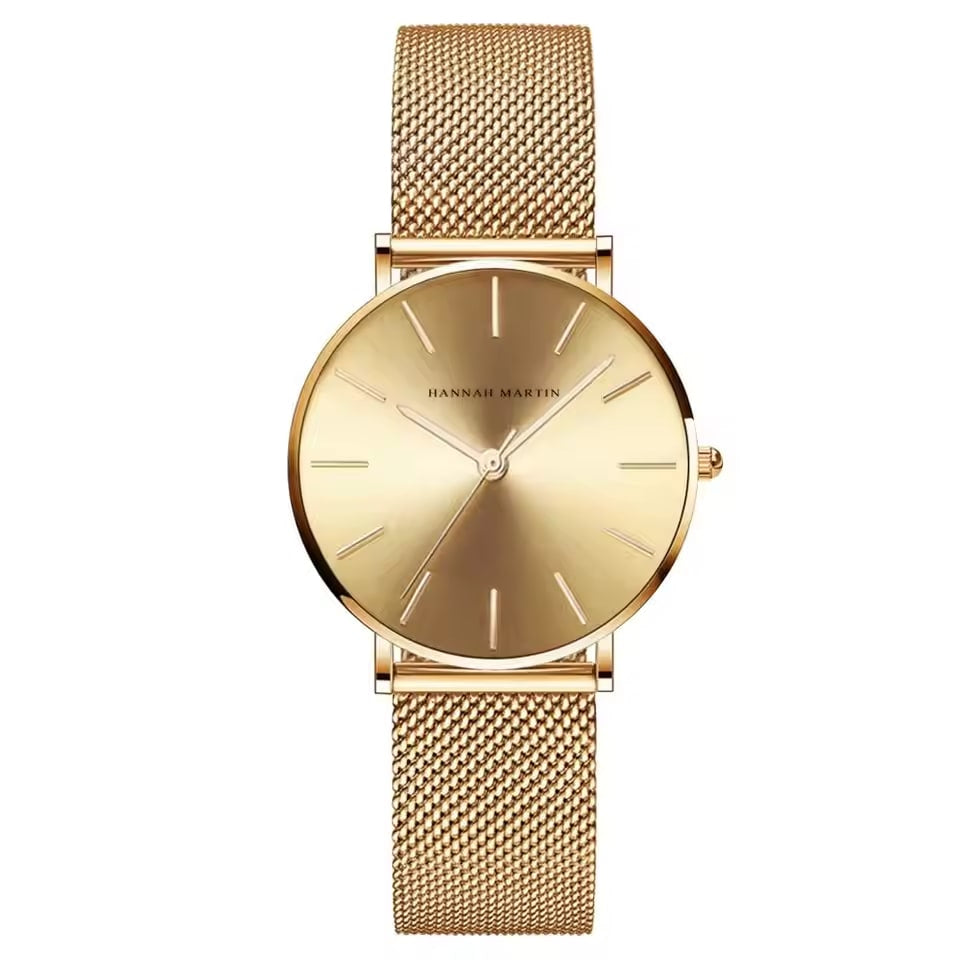 Rose Gold Waterproof Womens Wristwatch Exquisite Design
