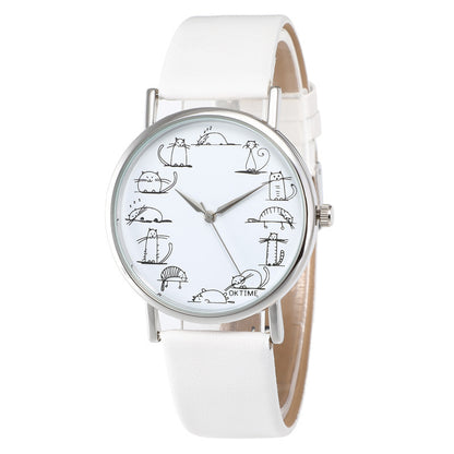 Sophisticated Multicolor Belt Quartz Watch For Women