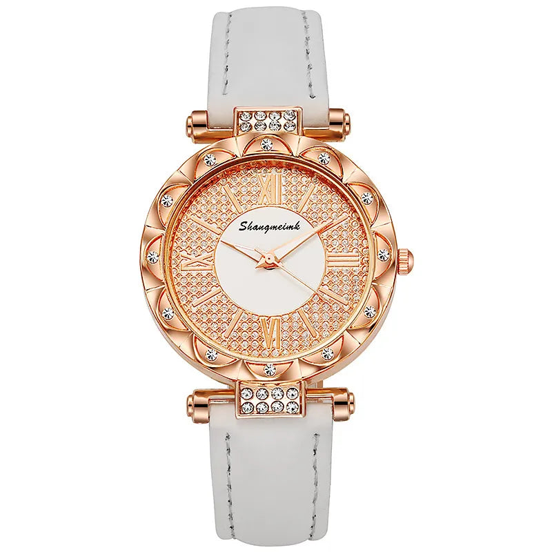 Elegant Diamond Encrusted Starry Belt Womens Quartz Watch