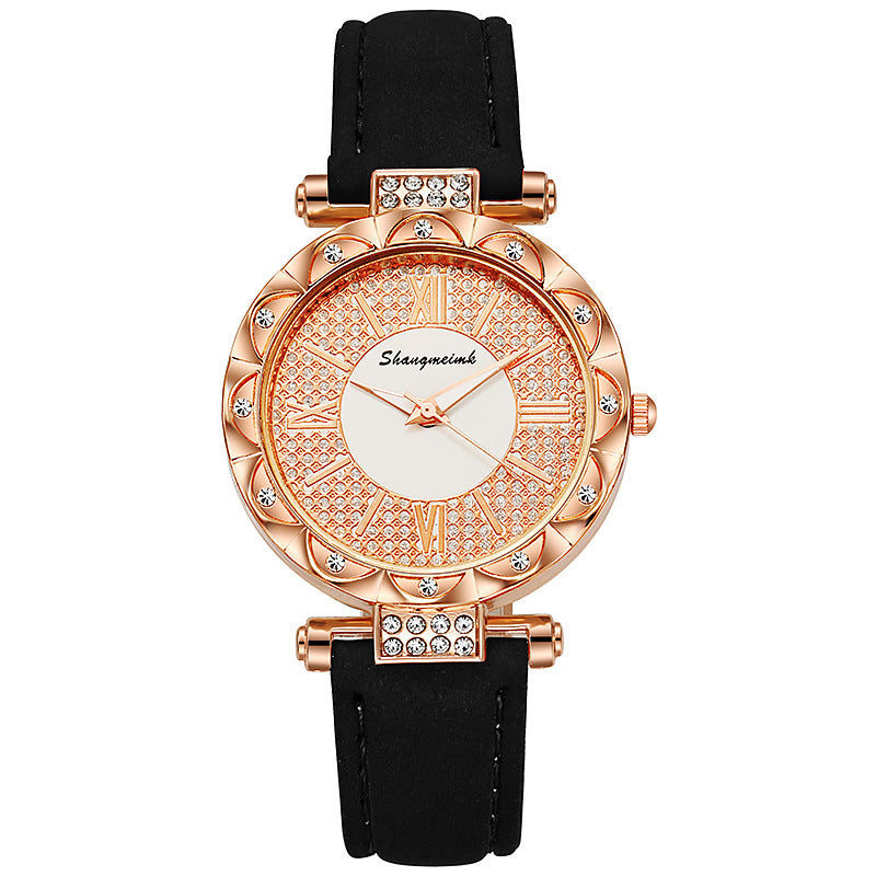 Elegant Diamond Encrusted Starry Belt Womens Quartz Watch