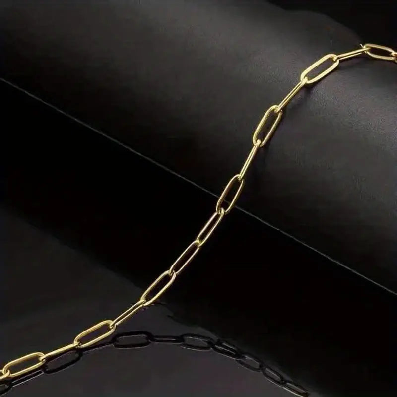 メンズ ステンレススチール 長方形クロスネックレス