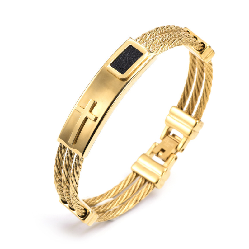 “ガーディアン”スチールケーブルブレスレット