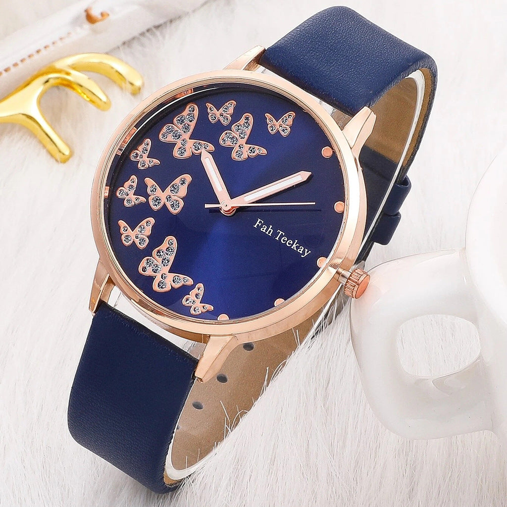 Elegant Belt Watch For Women Diamond Dial Quartz Timepiece