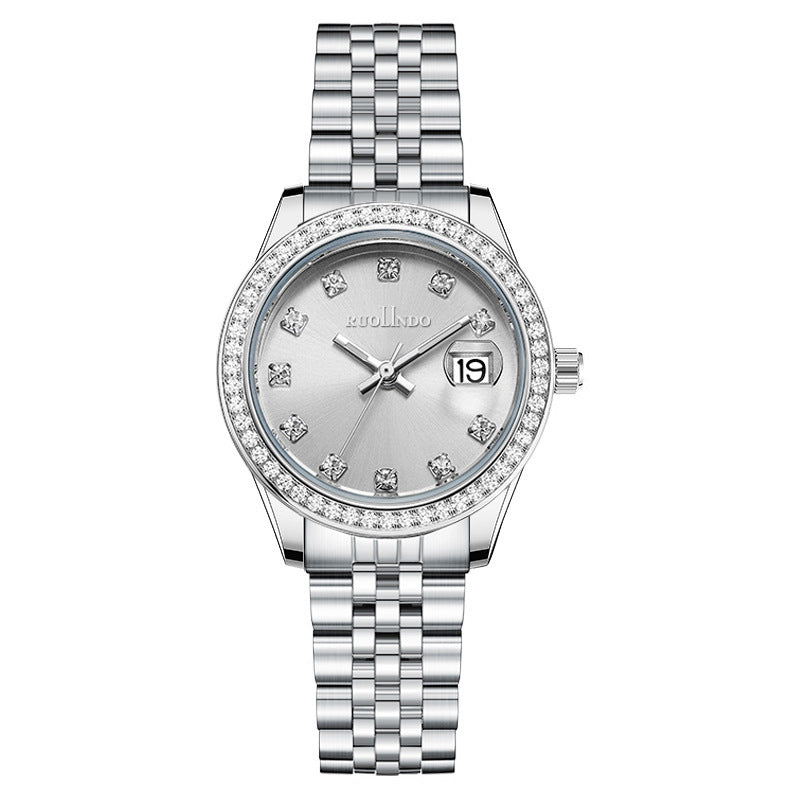 Elegant Women's Calendar Watch With Timeless Minimalism