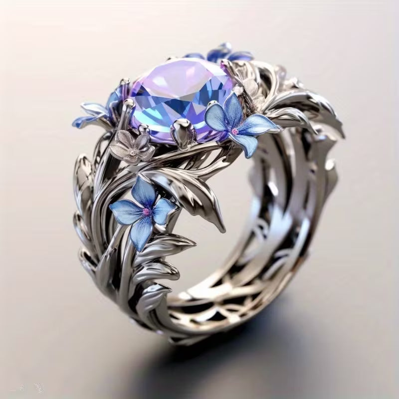 Lavender Bloom Heirloom Ring