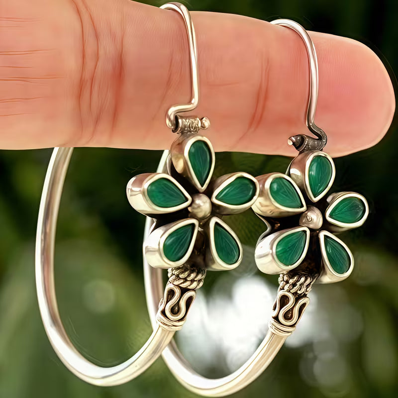 Blossom Grace Vintage Hoop Earrings