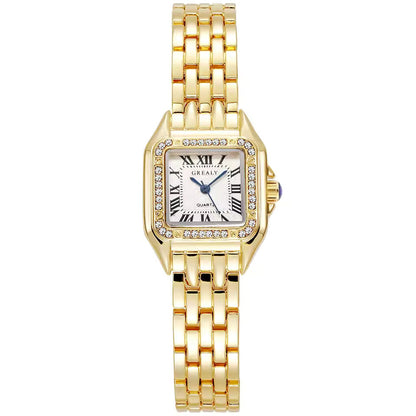 Radiant Gold Stainless Steel Quartz Luxury Timeless Watch