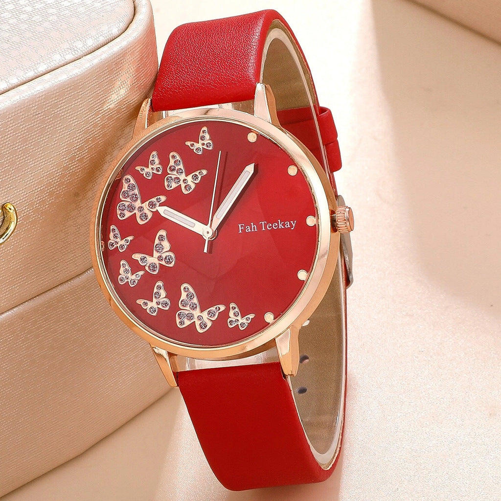 Elegant Belt Watch For Women Diamond Dial Quartz Timepiece