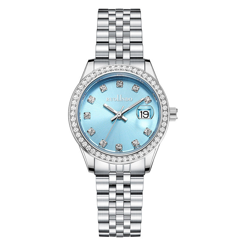 Elegant Women's Calendar Watch With Timeless Minimalism