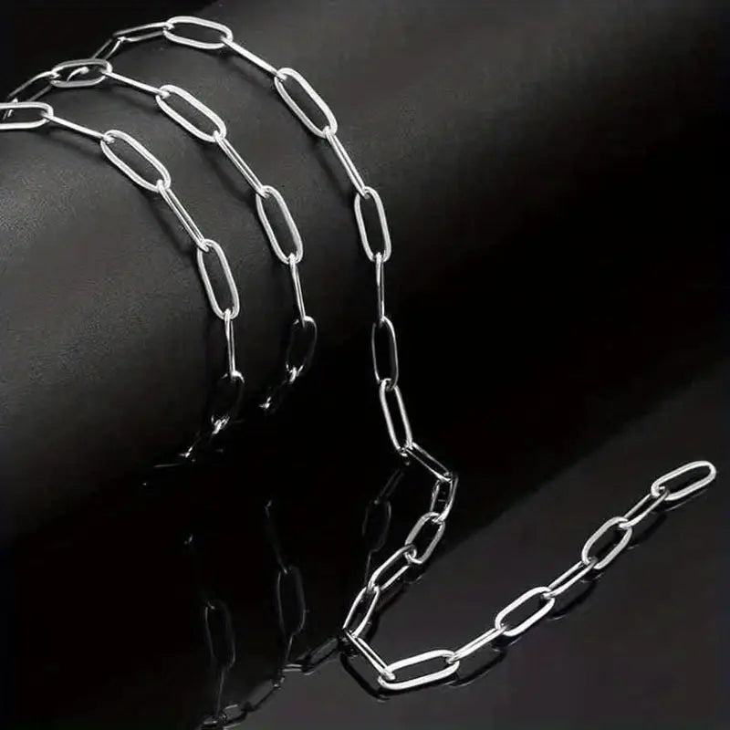 Men's Stainless Steel Rectangular Cross Necklace