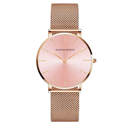 Rose Gold Waterproof Womens Wristwatch Exquisite Design