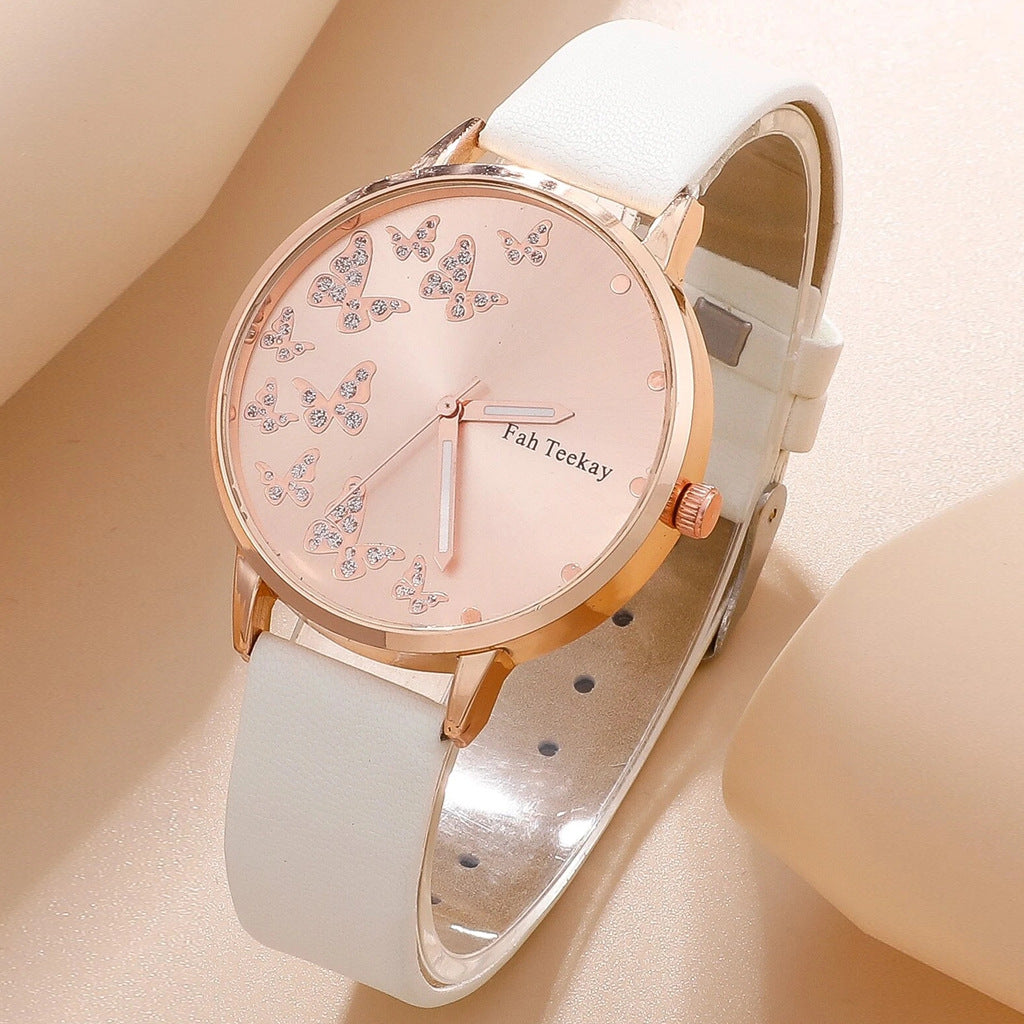 Elegant Belt Watch For Women Diamond Dial Quartz Timepiece