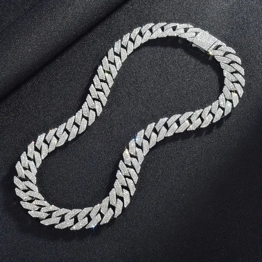 Men's 15mm Iced-Out Cuban Necklace