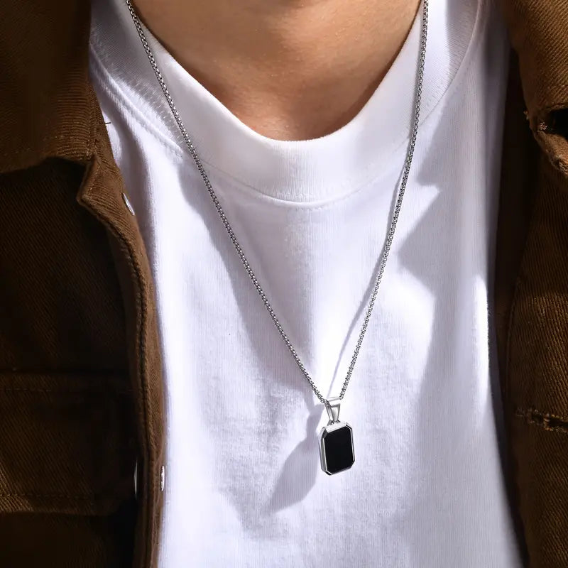 ラグジュアリーターコイズタイガーアイストーンペンダントネックレス