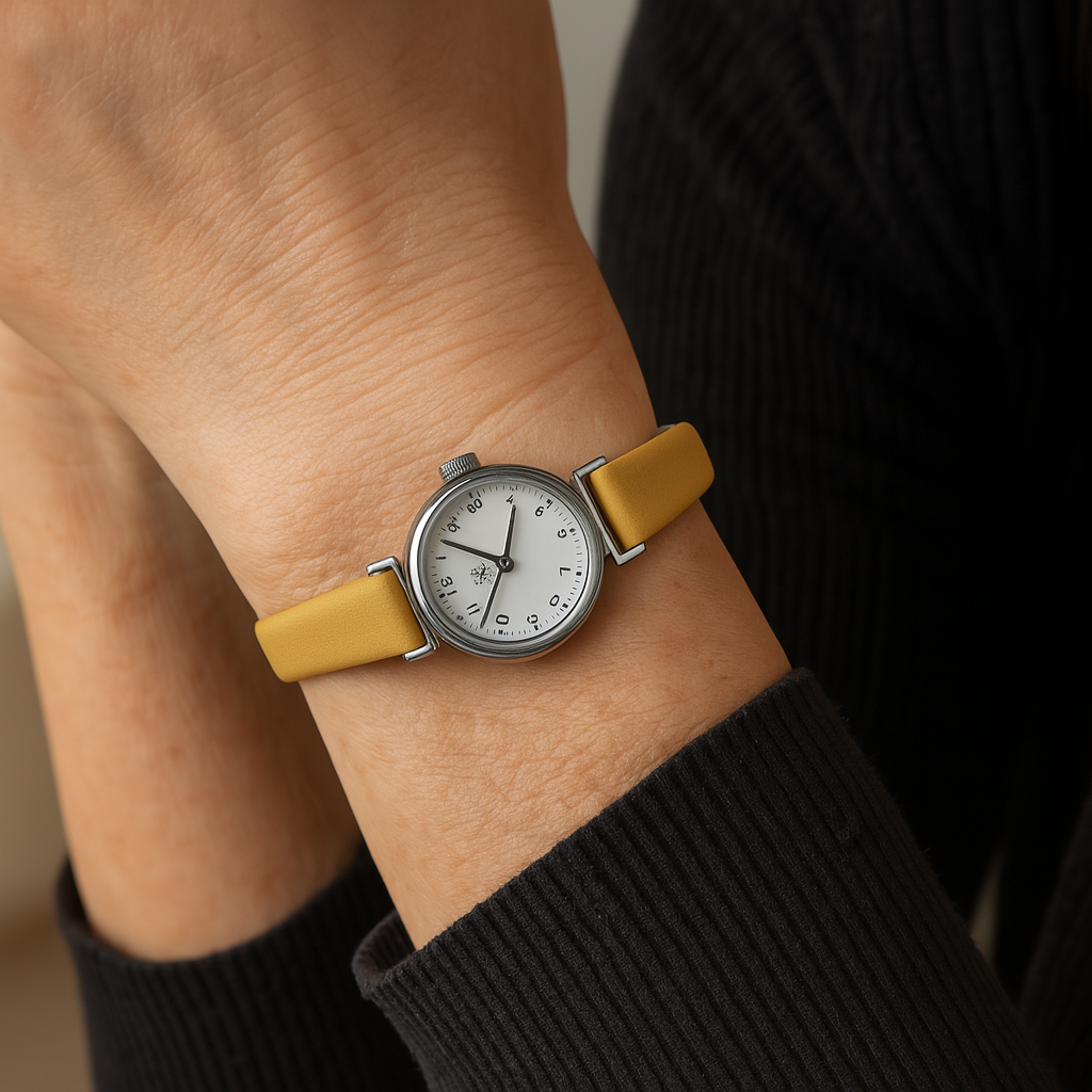 Elegant Minimalist Quartz Watch With Leather Strap