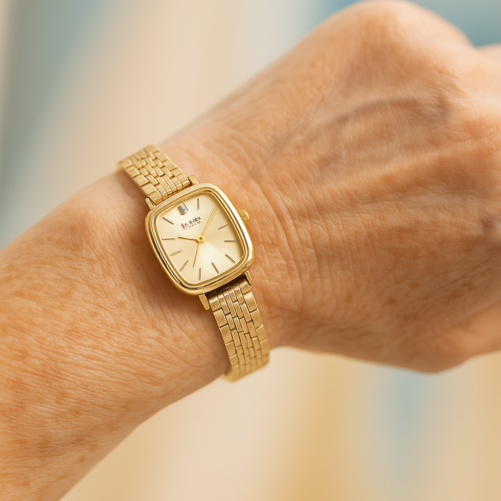 Timeless TwoTone Gold Silver Quartz Watch Bracelet