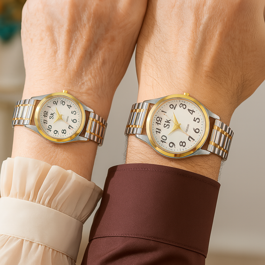 Minimalist Couple Quartz Watches with Rubber Straps