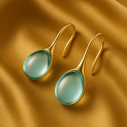 Náušnice s krystalovými kapkami ve zlaté a stříbrné barvě