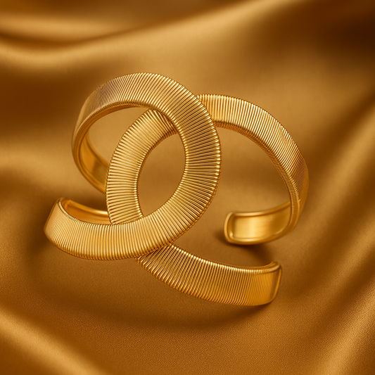 Elegantní dvouzlatý náramek