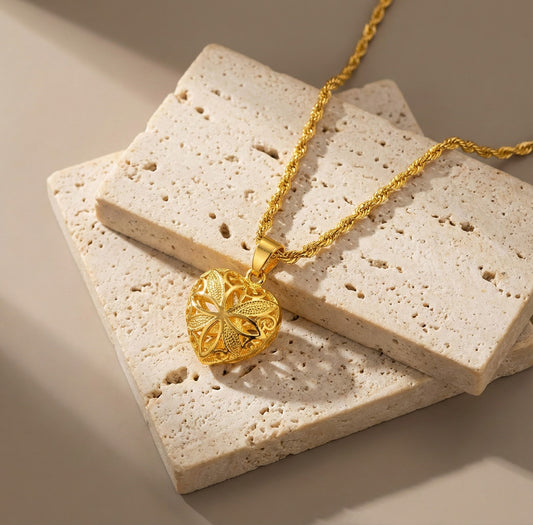 Eternal Heart of Grace Pendant Necklace