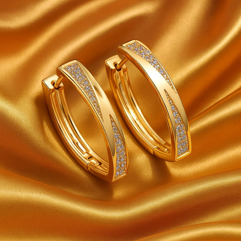 Luxusní náušnice ze zlata a diamantů