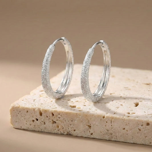 Frosted Harmony Classic Hoops