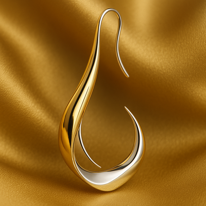 Zlaté visací vintage náušnice