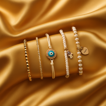 Sada náramků Hamsa