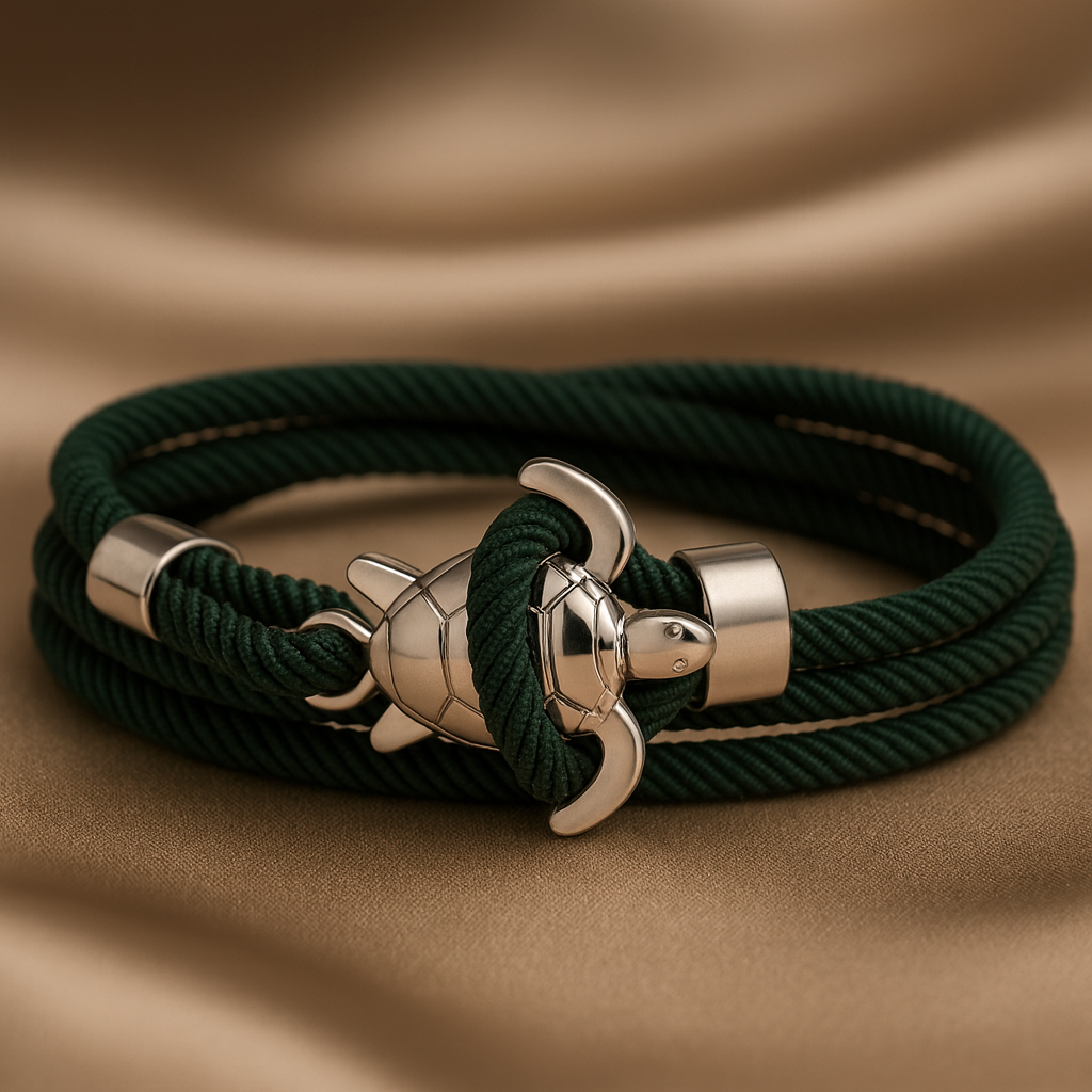 Ručně vyráběný náramek s motivem mořské želvy