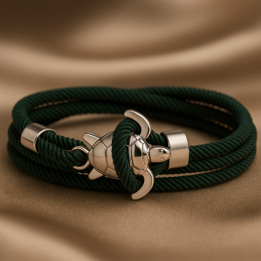 Ručně vyráběný náramek s motivem mořské želvy