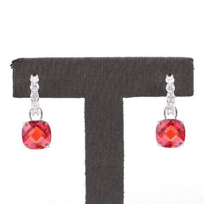 Ruby & Diamond Stud Earrings