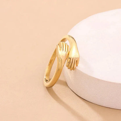 Hug Shaped Adjustable Finger Ring