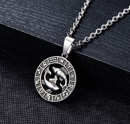 Stainless Steel Cancer Zodiac Pendant