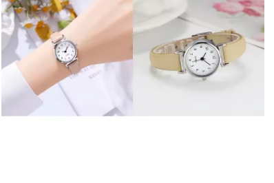 Elegant Minimalist Quartz Watch With Leather Strap