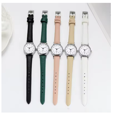 Elegant Minimalist Quartz Watch With Leather Strap