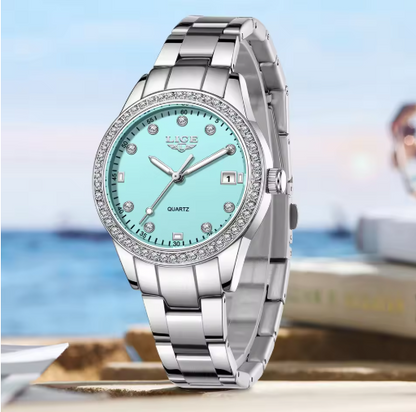 Lige Quartz Watch Waterproof Stainless Steel Radiance