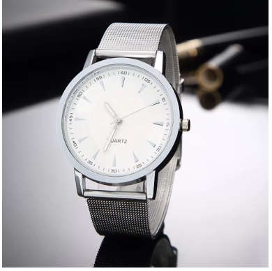 Elegant Silver Quartz Business Watch for Professionals