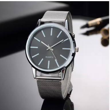 Elegant Silver Quartz Business Watch for Professionals