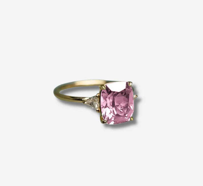 Josephine | Gold Ring With Pink Zircon