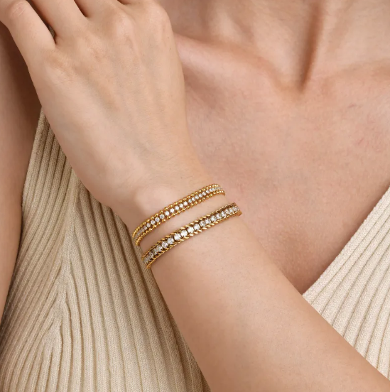 Stainless Steel Zircon Chain Bracelet